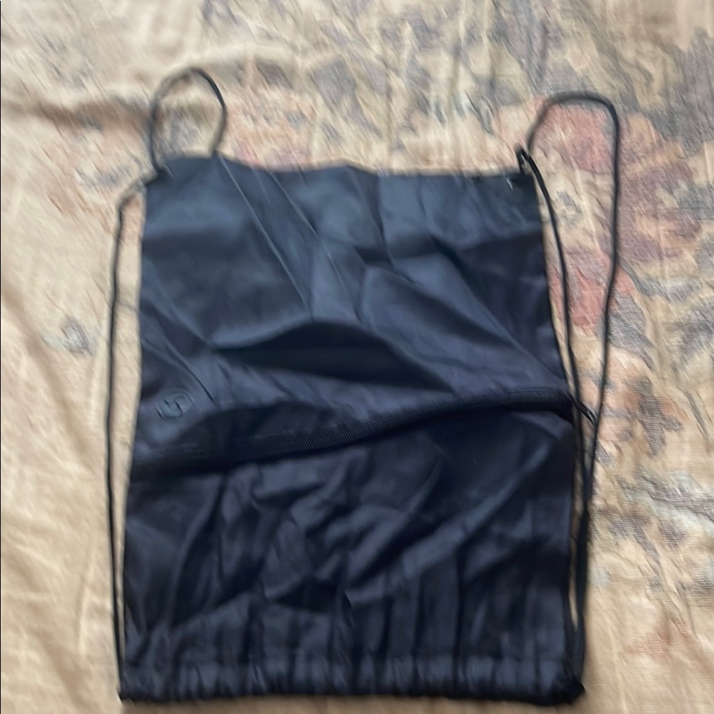 Black Nylon Backpack With Drawstring Closure - image 5